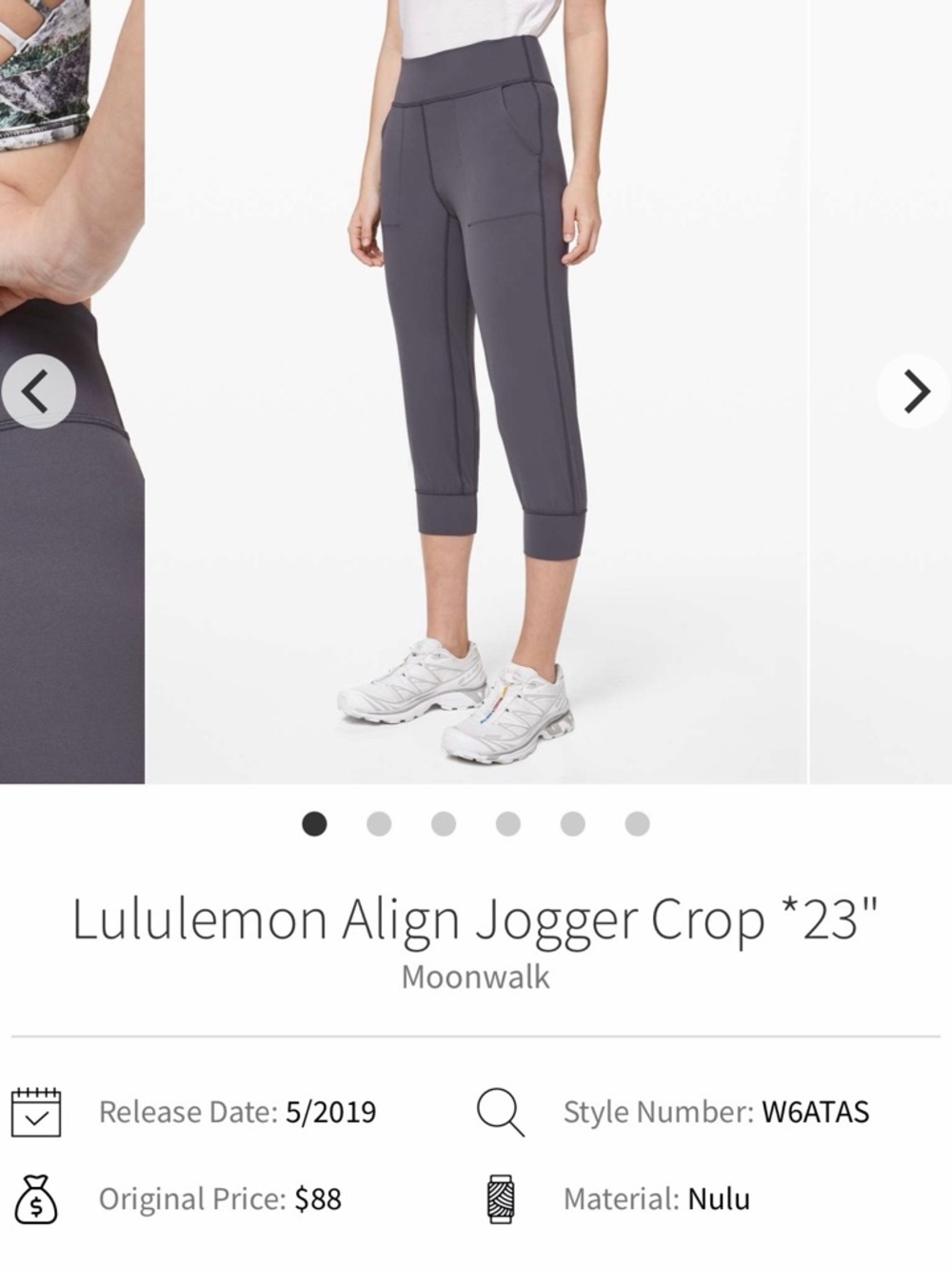 lululemon athletica Align Jogger Crop – Moonwalk Gray